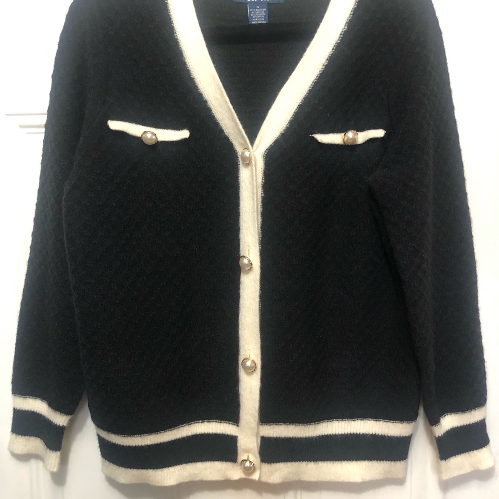 Lark+Grey MWOT Black and Cream Sweater.